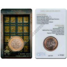Vatican 2025 Coin card 1 Euro N. 5
